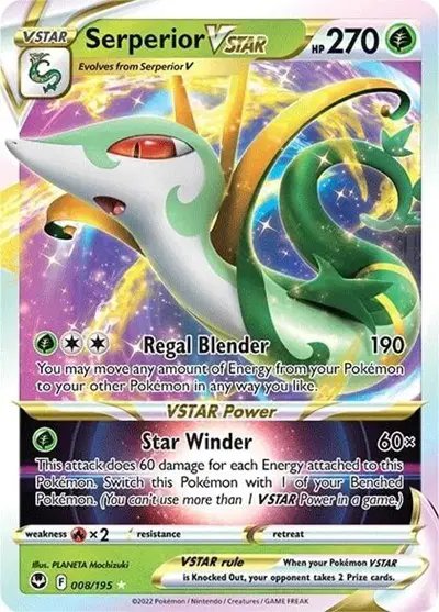 Serperior VSTAR — Silver Tempest 008/195
