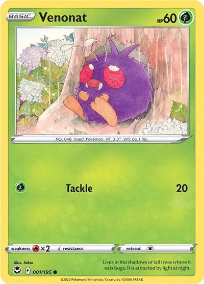 Venonat — Silver Tempest 001/195