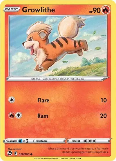 Growlithe — Silver Tempest 019/195
