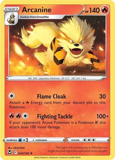 Arcanine — Silver Tempest 020/195