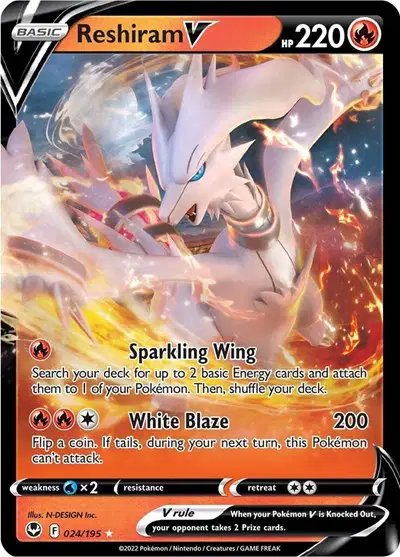 Reshiram V — Silver Tempest 024/195