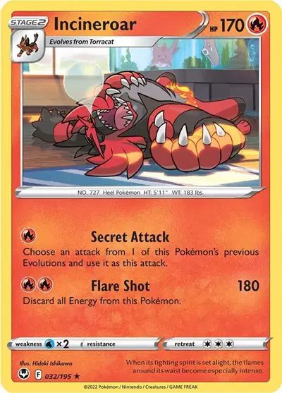 Incineroar — Silver Tempest 032/195