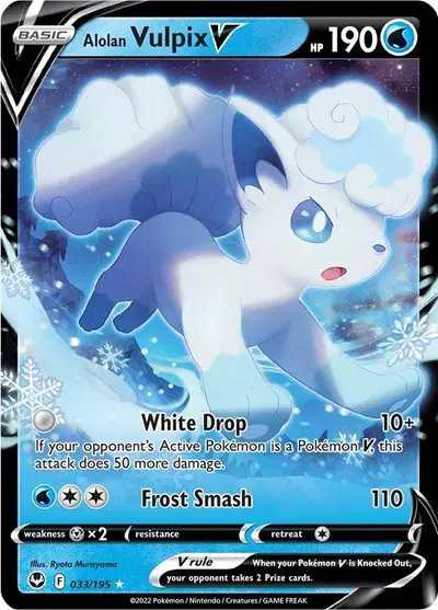 Alolan Vulpix V — Silver Tempest 033/195