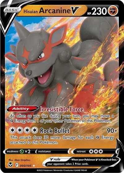 Hisuian Arcanine V — Silver Tempest 090/195