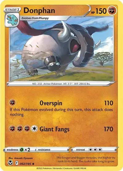Donphan — Silver Tempest 092/195