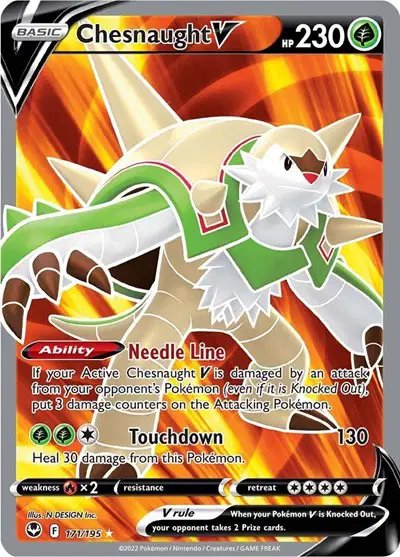 Chesnaught V (Full Art) — Silver Tempest 171/195