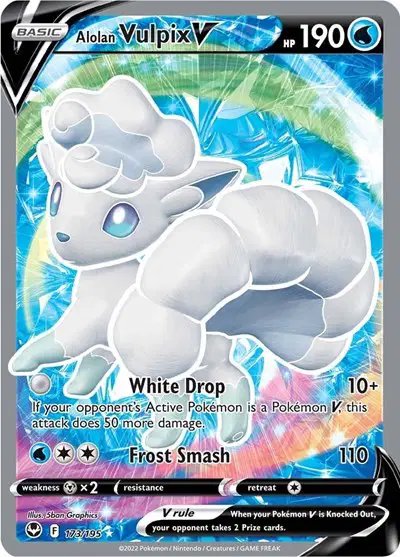 Alolan Vulpix V (Full Art) — Silver Tempest 173/195