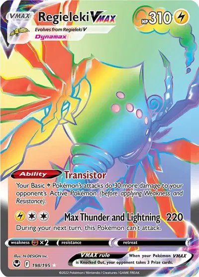 Regieleki VMAX (Secret) — Silver Tempest 198/195