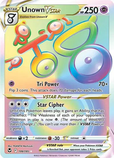 Unown VSTAR (Secret) — Silver Tempest 199/195