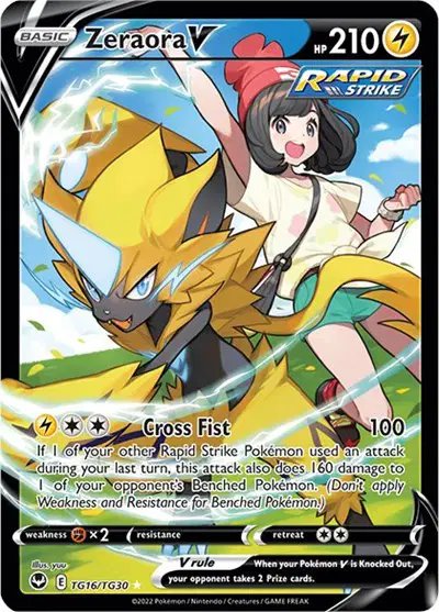 Zeraora V — Silver Tempest Trainer Gallery TG16/TG30