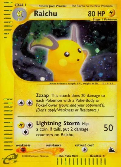 Raichu (H25) — Skyridge H25