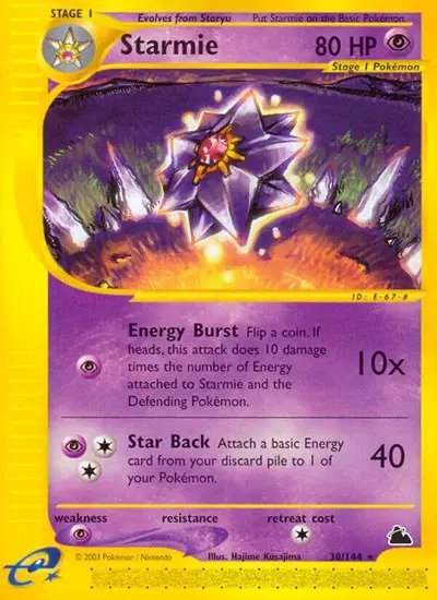 Starmie (30) — Skyridge 30