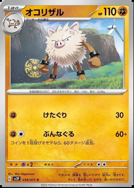Primeape (JP) — Snow Hazard 039/071