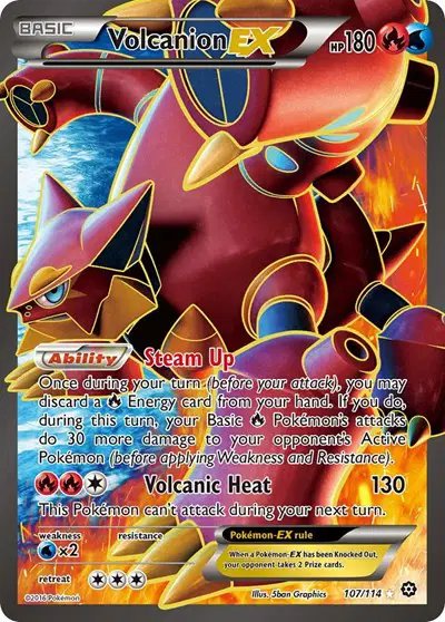 Volcanion EX (Full Art) — Steam Siege 107