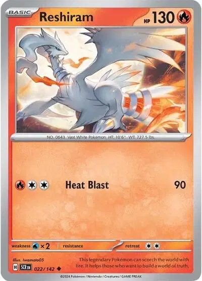 Reshiram — Stellar Crown 022/142