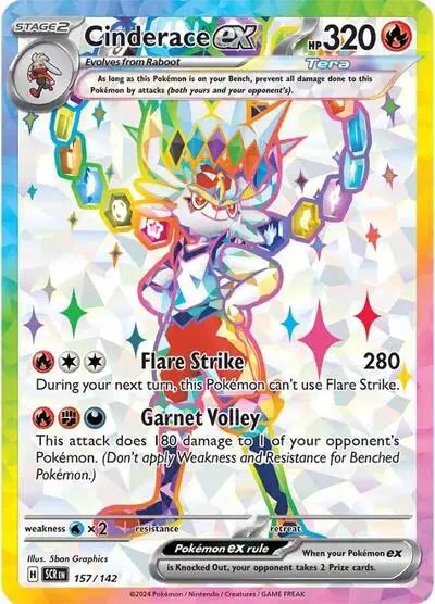 Cinderace ex — Stellar Crown 157/142