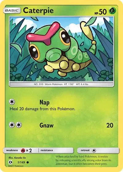 Caterpie — Sun & Moon Base Set 1