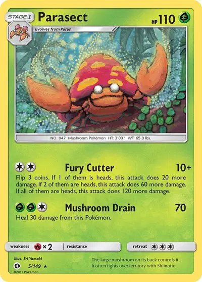 Parasect — Sun & Moon Base Set 5