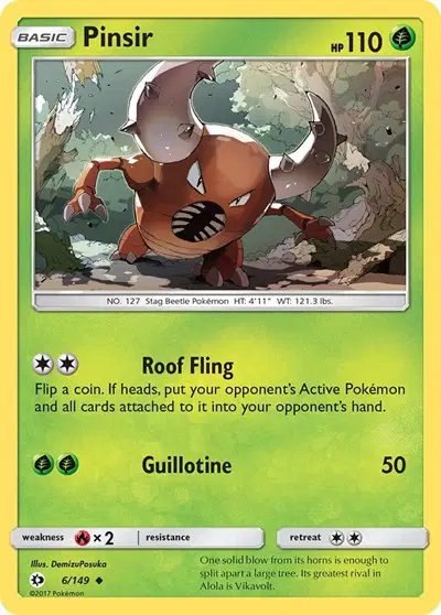 Pinsir — Sun & Moon Base Set 6