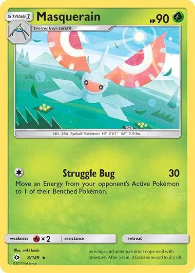 Masquerain — Sun & Moon Base Set 8