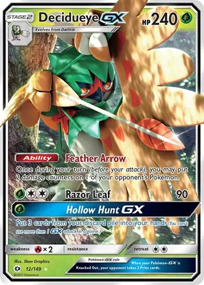 Decidueye GX — Sun & Moon Base Set 12