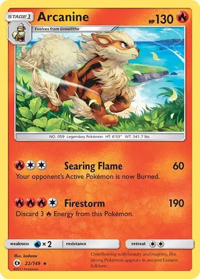 Arcanine — Sun & Moon Base Set 22