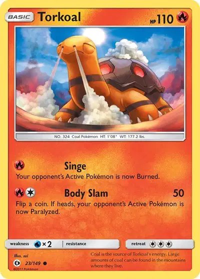 Torkoal — Sun & Moon Base Set 23