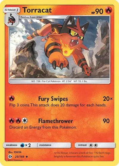Torracat — Sun & Moon Base Set 25