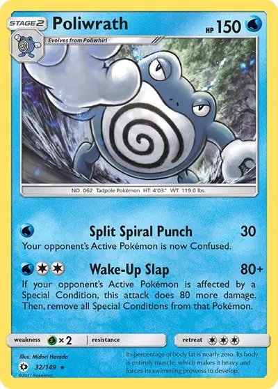 Poliwrath — Sun & Moon Base Set 32