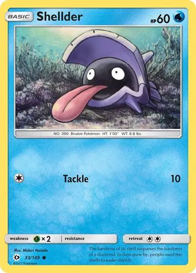 Shellder — Sun & Moon Base Set 33
