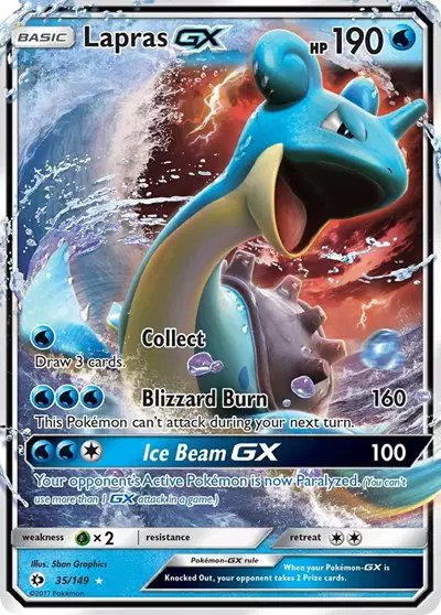 Lapras GX — Sun & Moon Base Set 35
