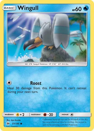 Wingull — Sun & Moon Base Set 37