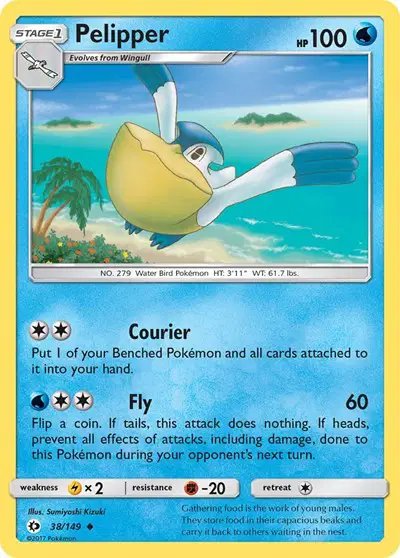 Pelipper — Sun & Moon Base Set 38