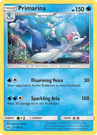 Primarina — Sun & Moon Base Set 41