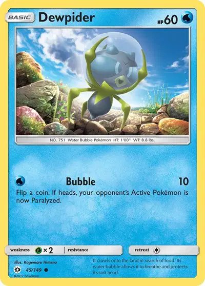 Dewpider — Sun & Moon Base Set 45