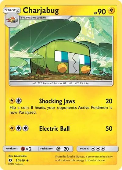 Charjabug — Sun & Moon Base Set 51