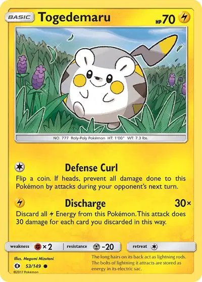 Togedemaru — Sun & Moon Base Set 53