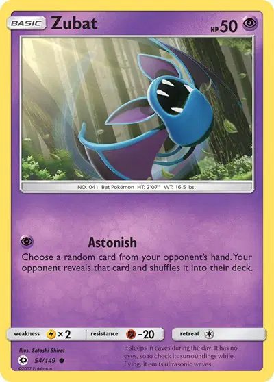 Zubat — Sun & Moon Base Set 54