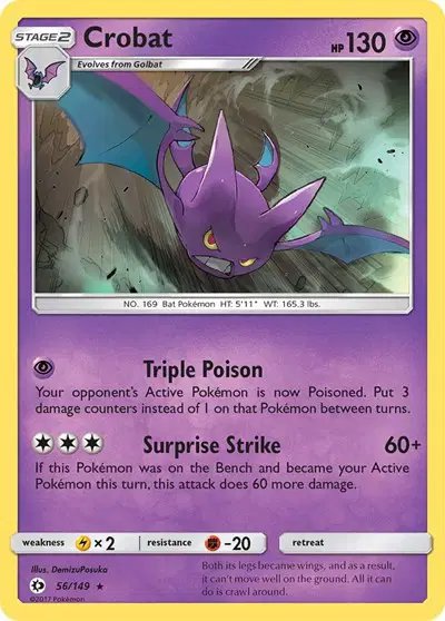 Crobat — Sun & Moon Base Set 56