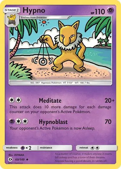 Hypno — Sun & Moon Base Set 60