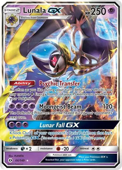 Lunala GX — Sun & Moon Base Set 66