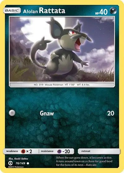 Alolan Rattata — Sun & Moon Base Set 76