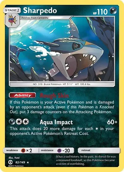 Sharpedo — Sun & Moon Base Set 82
