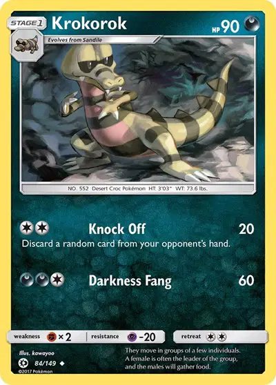 Krokorok — Sun & Moon Base Set 84