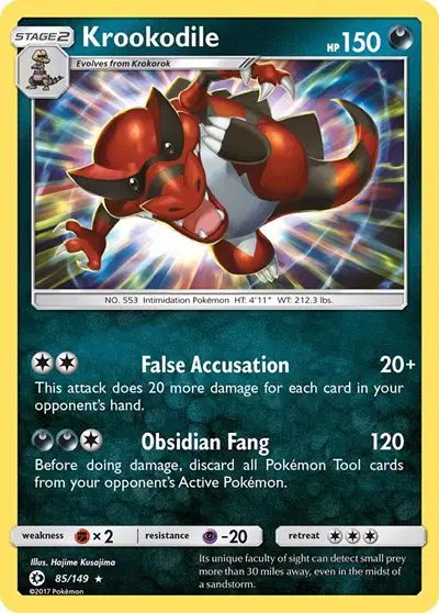 Krookodile — Sun & Moon Base Set 85
