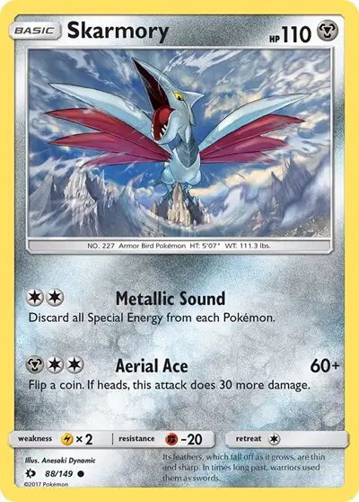 Skarmory — Sun & Moon Base Set 88