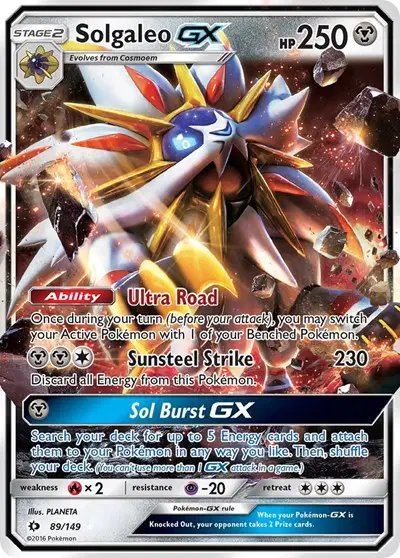 Solgaleo GX — Sun & Moon Base Set 89