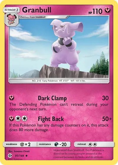 Granbull — Sun & Moon Base Set 91