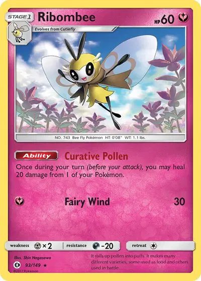 Ribombee — Sun & Moon Base Set 93