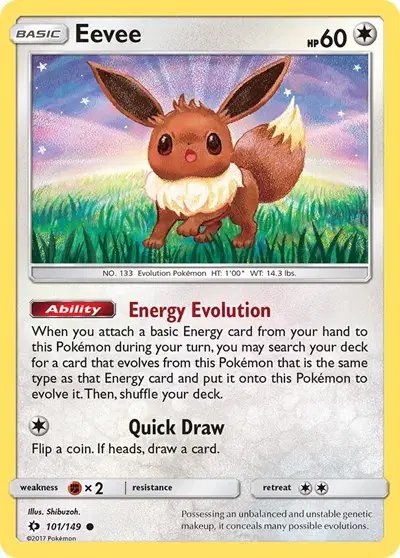 Eevee — Sun & Moon Base Set 101